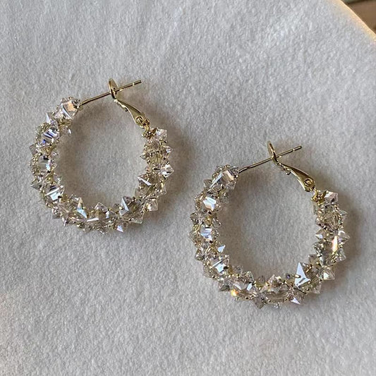 15番　クリスタル　キラキラ系ピアス