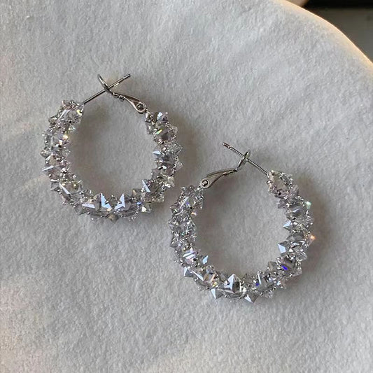 15番　クリスタル　キラキラ系ピアス