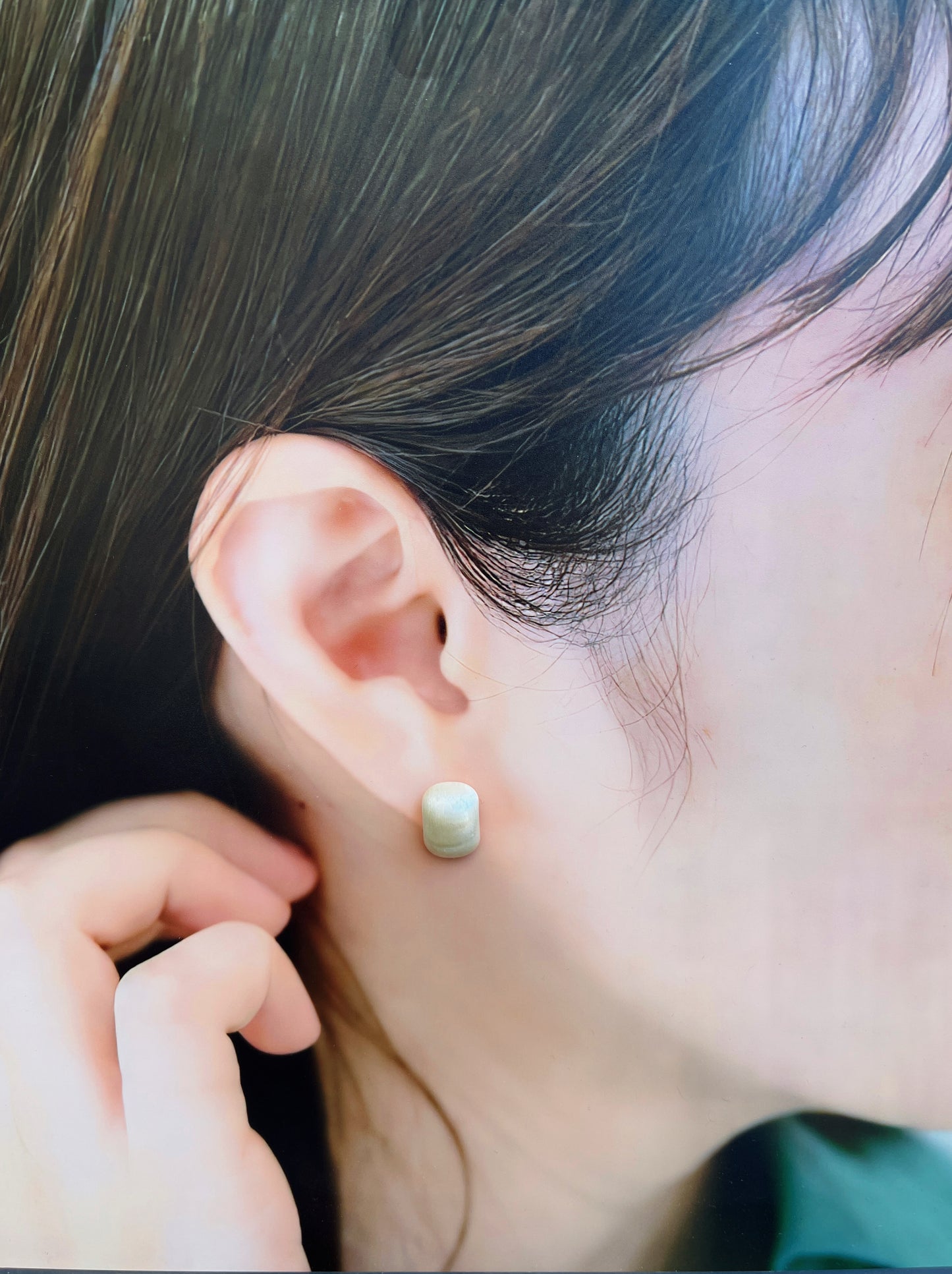 14番　マットメタル つや消しピアス（シルバー／ゴールド）